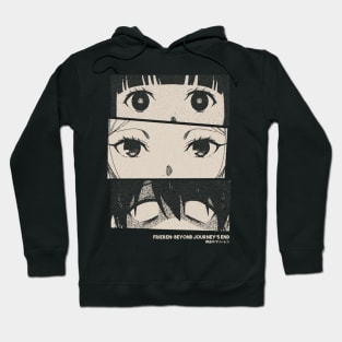 Frieren Party Gloomy Halftone Fanart Design Hoodie